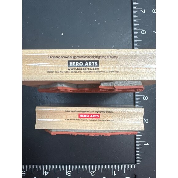 Hero Arts Wooden Rubber Stamps Autumn Scarecrow & Pumpkin Patch Prints Set - Picture 3 of 4